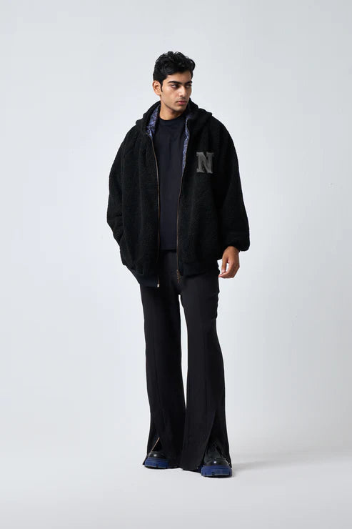 REVERSIBLE SHERPA JACKET (BLACK)