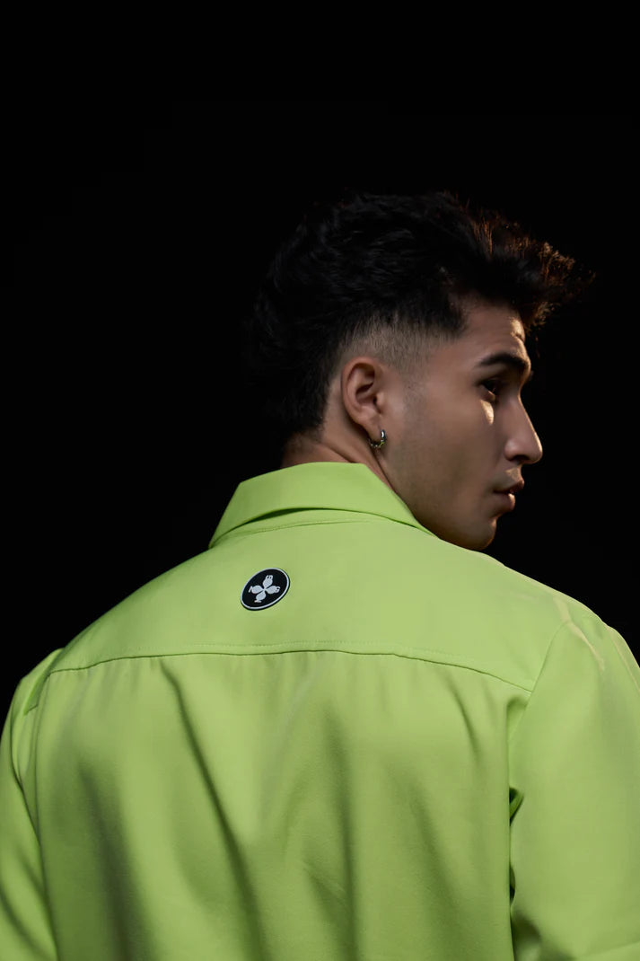 CUBAN COLLAR SHIRT (PULSE LIME)