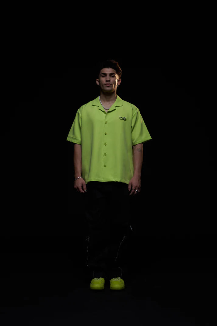 CUBAN COLLAR SHIRT (PULSE LIME)