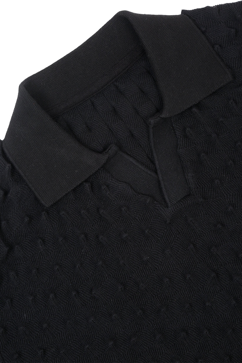 SPIKEY POLO (VANTA BLACK)