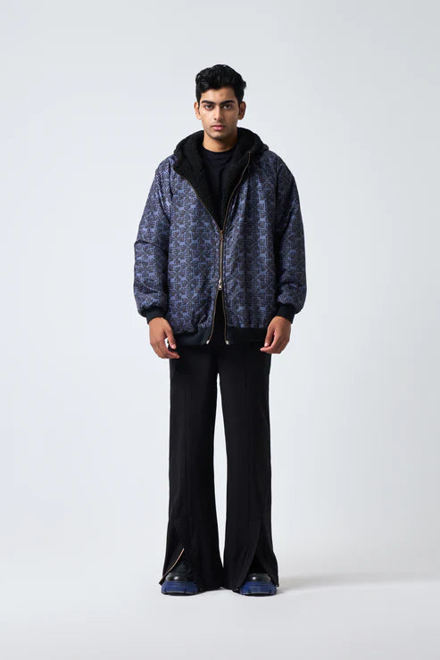 REVERSIBLE SHERPA JACKET (BLACK)